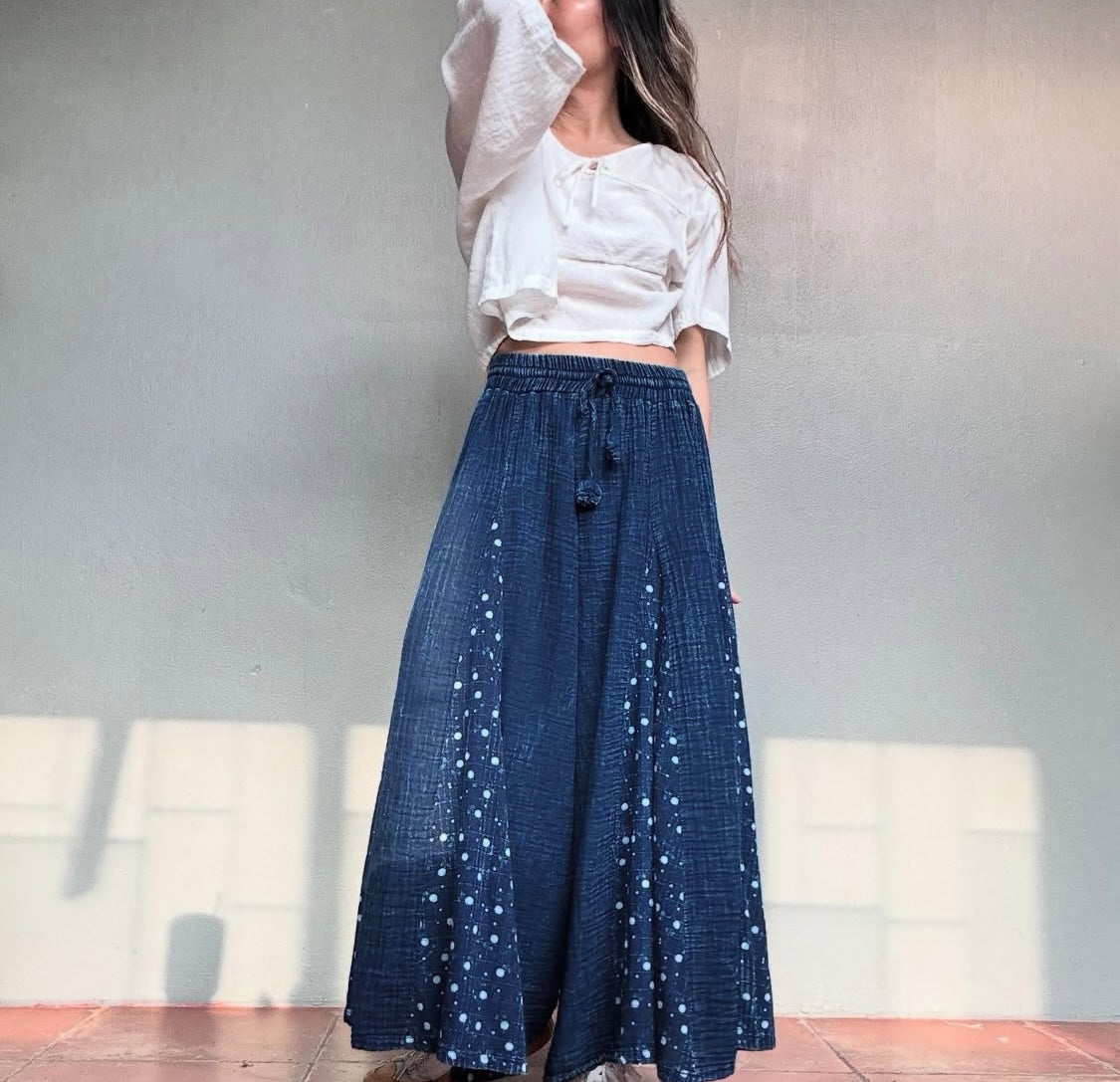 Bomullsbyxor i indigo- Mimmi