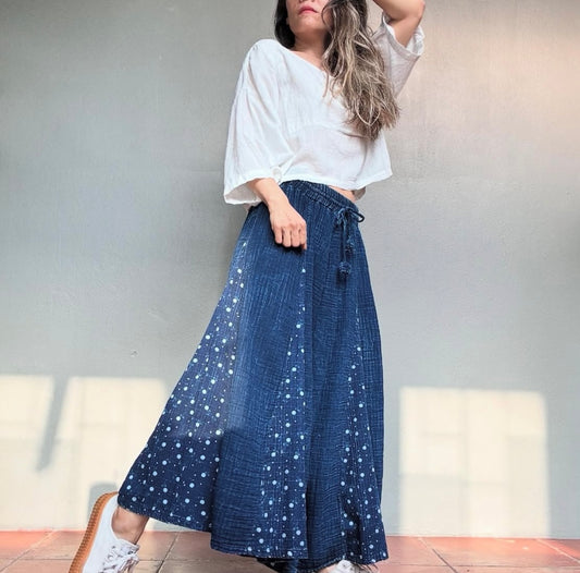 Bomullsbyxor i indigo- Mimmi