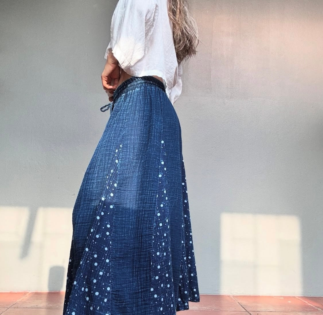 Bomullsbyxor i indigo- Mimmi