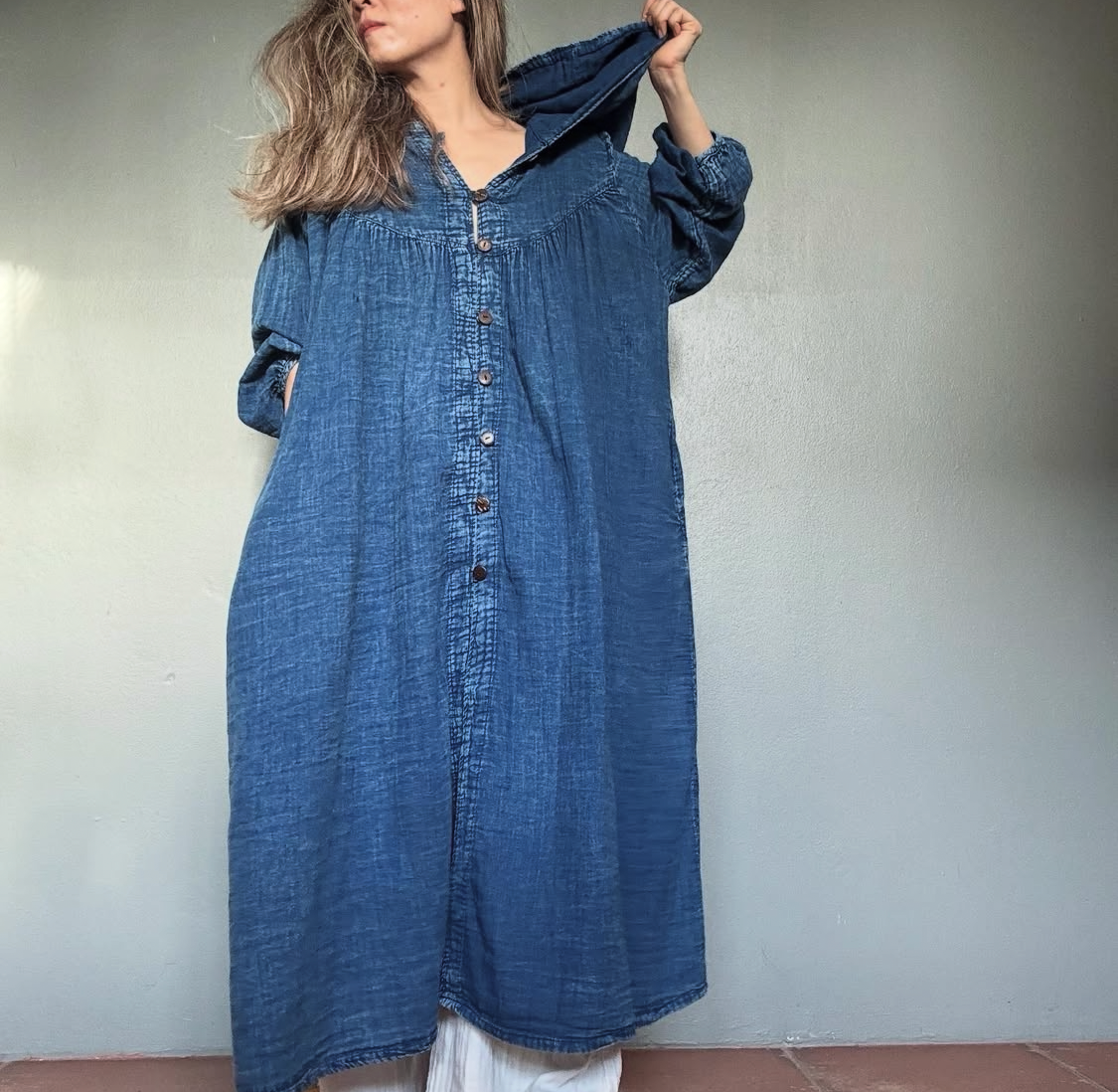 NYHET Skjortklänning med hoodie- Molly