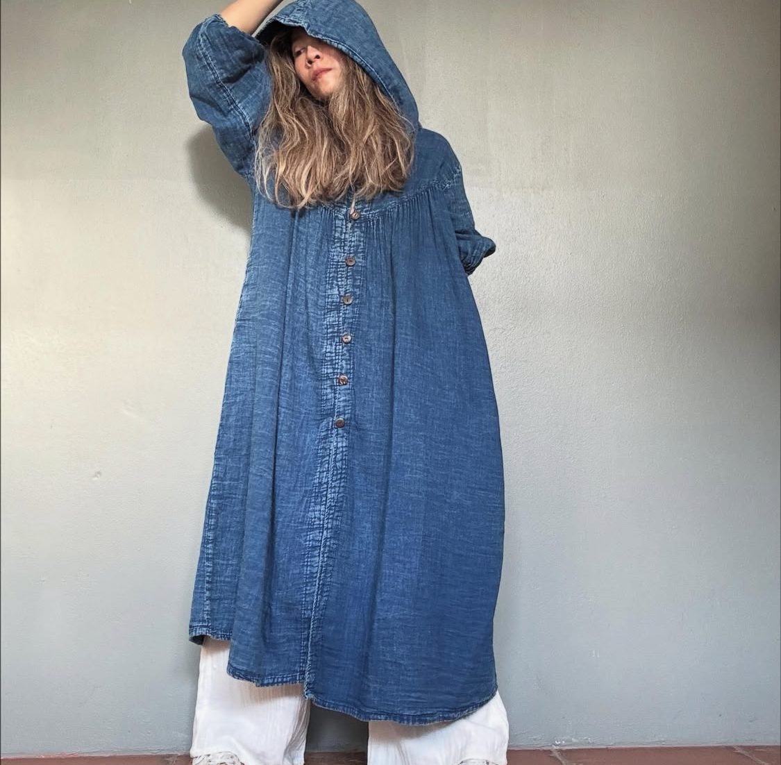 NYHET Skjortklänning med hoodie- Molly