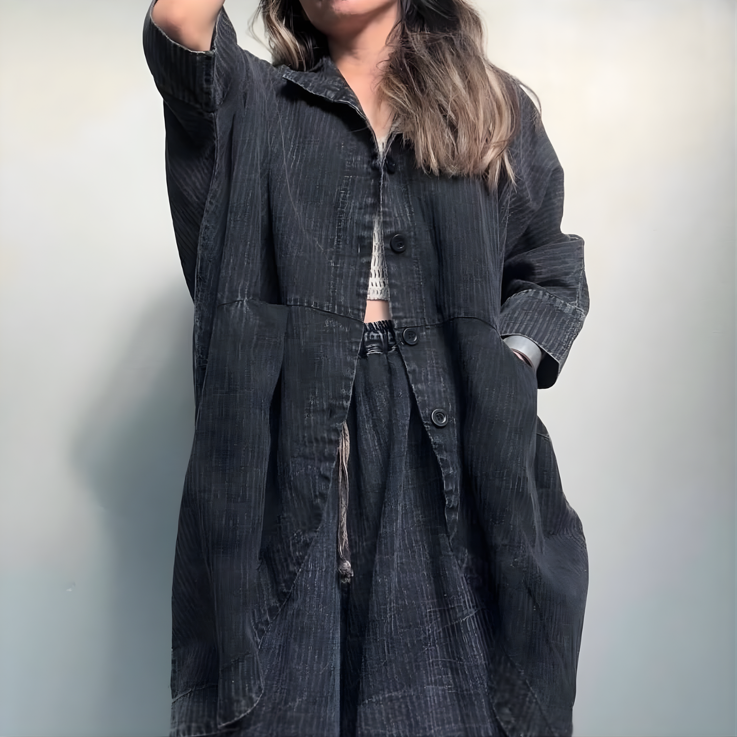 Jacka i stentvättat bomull- Daniella EN KVAR