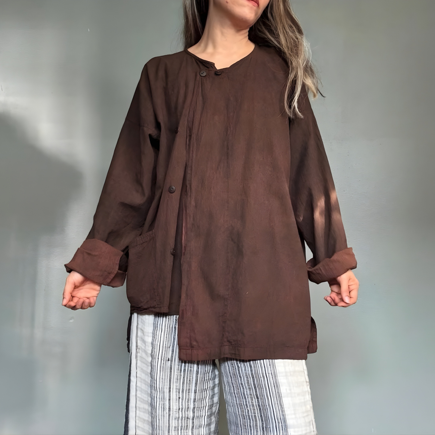 Tunika i naturfärgat bomull- Nina