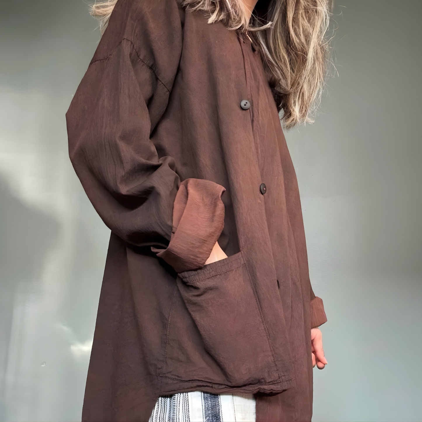 Tunika i naturfärgat bomull- Nina