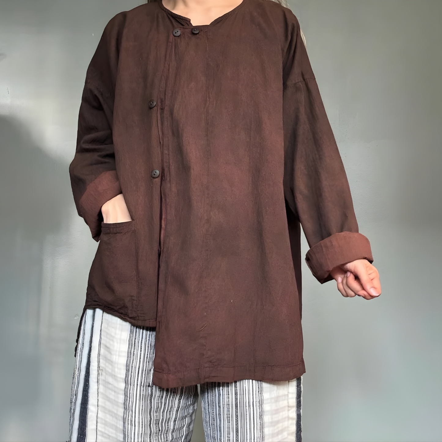 Tunika i naturfärgat bomull- Nina