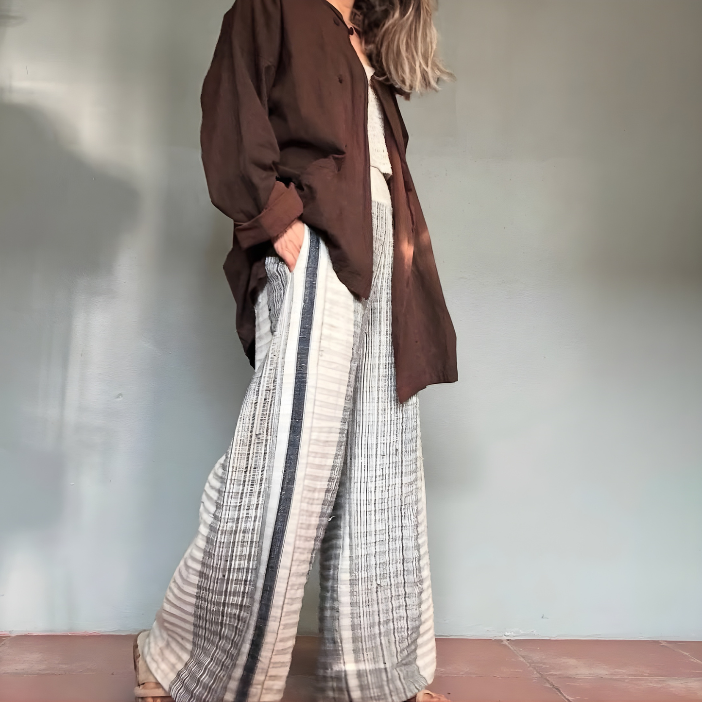 Tunika i naturfärgat bomull- Nina