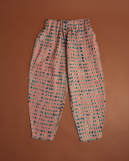 Linnebyxor- Shiborifärgade