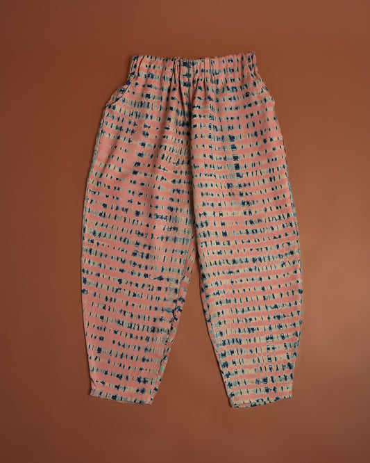 Linnebyxor- Shiborifärgade