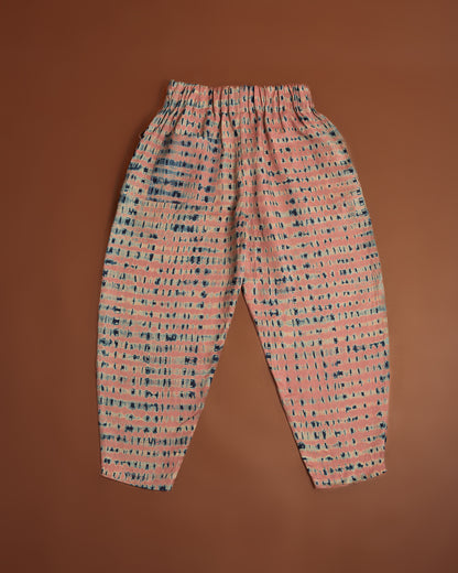 Linnebyxor- Shiborifärgade