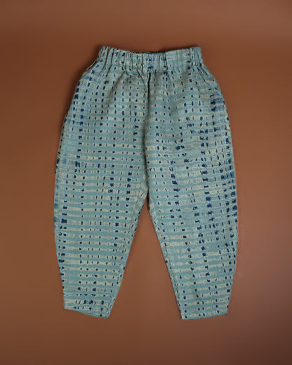 Linnebyxor- Shiborifärgade