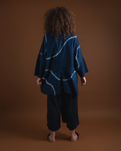 Skjorta med mandarinkrage