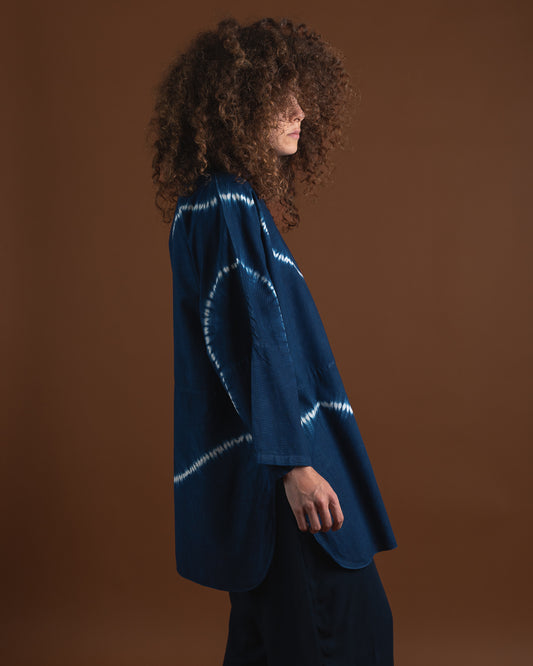 Skjorta med mandarinkrage