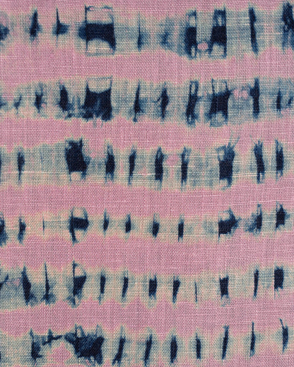 Linnevest med knytband- Shiborifärgad