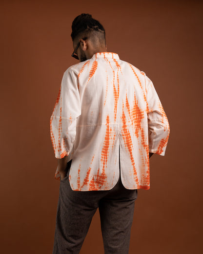 Skjorta med mandarinkrage